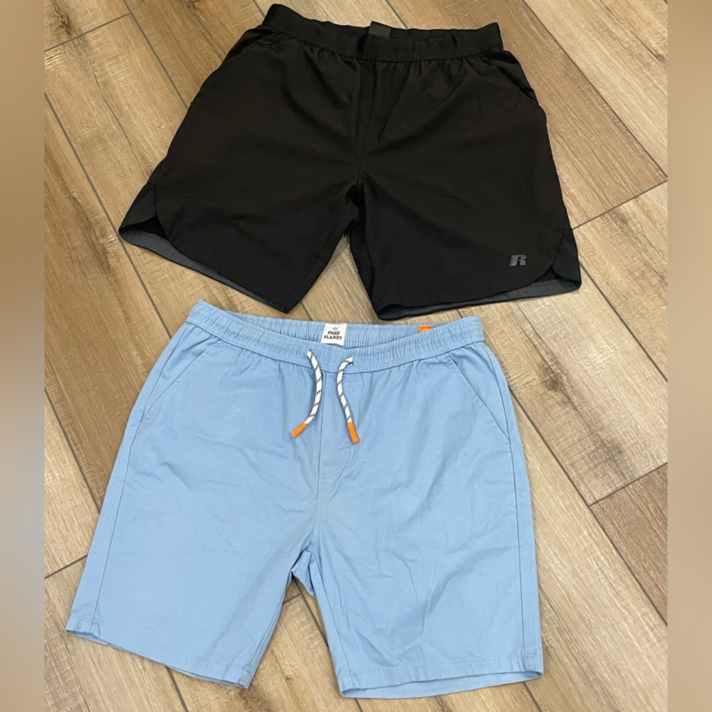 2 Shorts Black and Light Blue Men's Shorts Set Size M